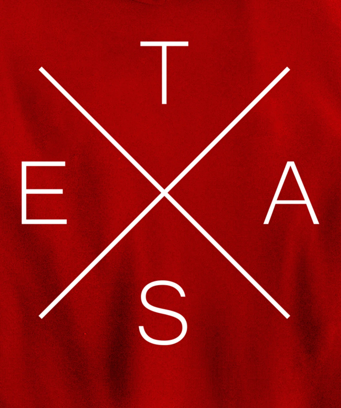 Texas Hoodie Women Men | Cool X Shape State of Texas Text Pullover Hoodie