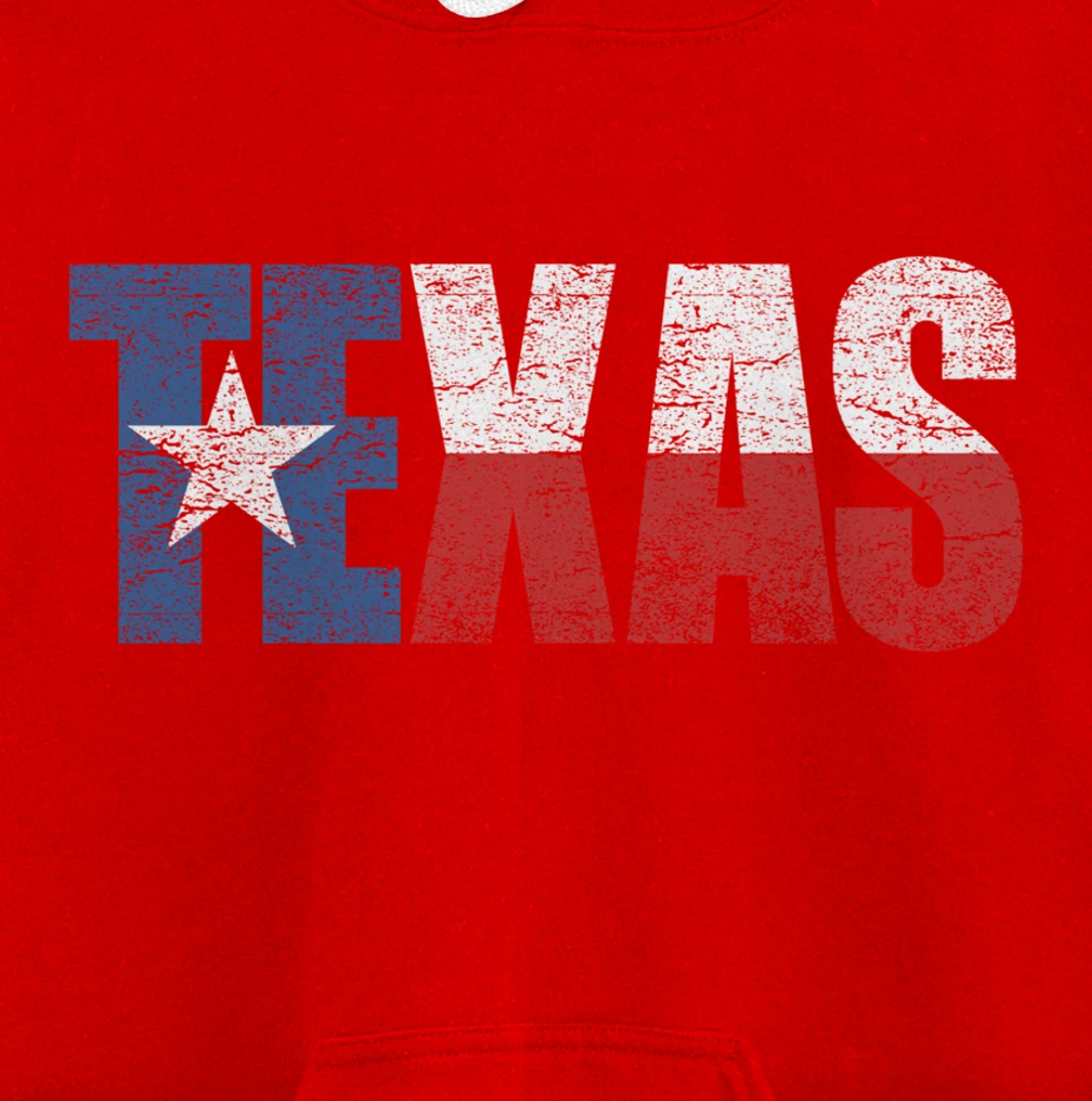 Texas Hoodie Women Men | Cool Distressed Texas Flag Text Pullover Hoodie