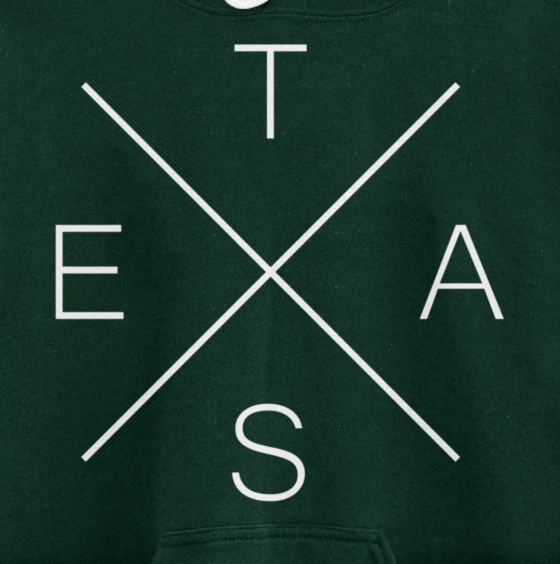 Texas Hoodie Women Men | Cool X Shape State of Texas Text Pullover Hoodie