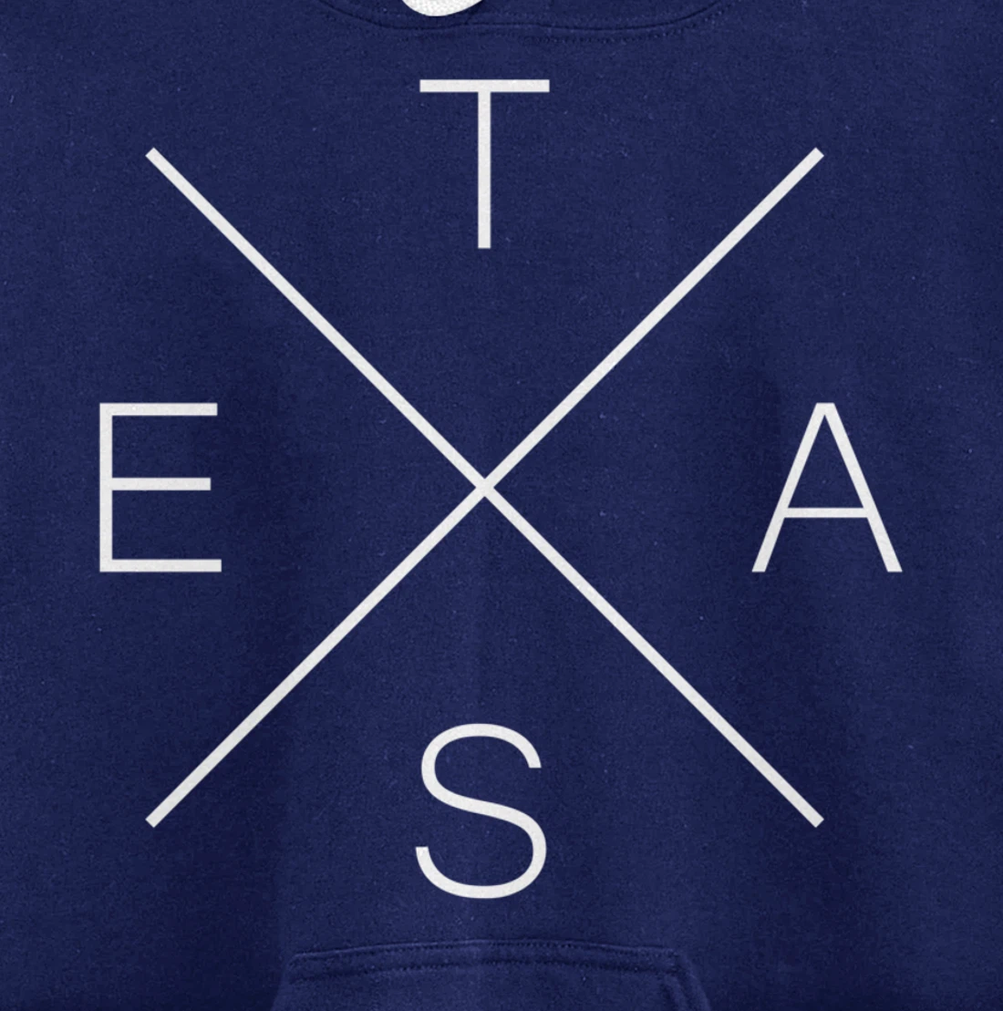 Texas Hoodie Women Men | Cool X Shape State of Texas Text Pullover Hoodie