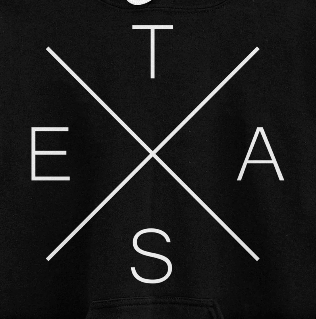 Texas Hoodie Women Men | Cool X Shape State of Texas Text Pullover Hoodie