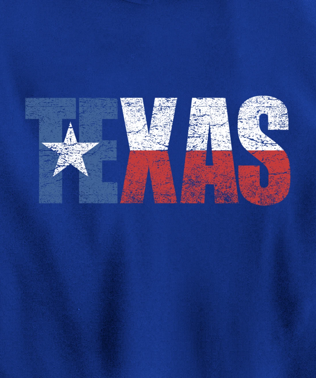 Texas Hoodie Women Men | Cool Distressed Texas Flag Text Pullover Hoodie