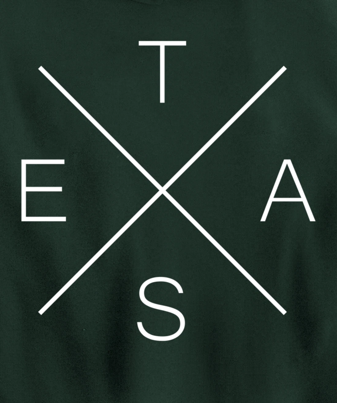 Texas Hoodie Women Men | Cool X Shape State of Texas Text Pullover Hoodie