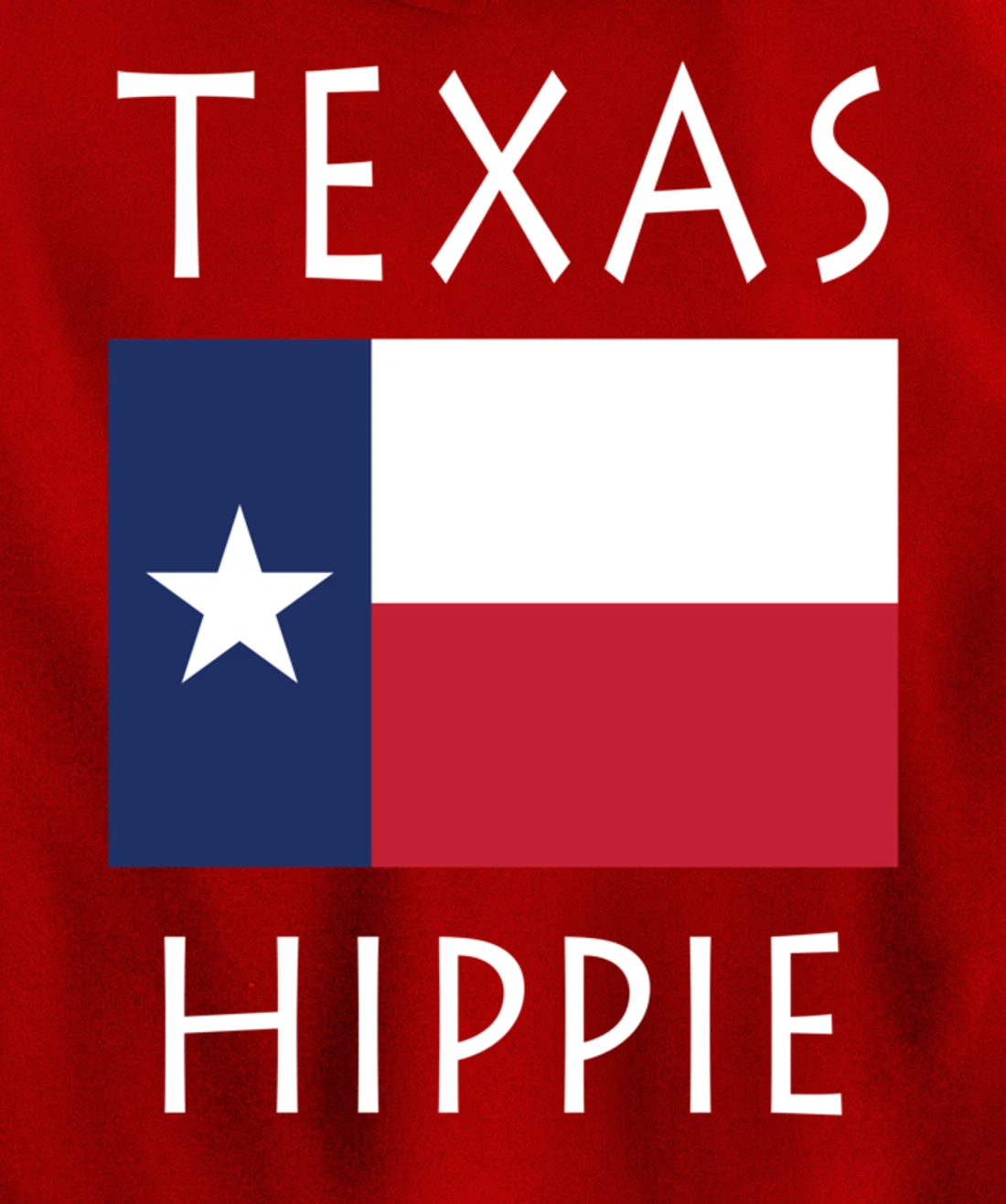 Texas Flag Hippie Pullover Hoodie