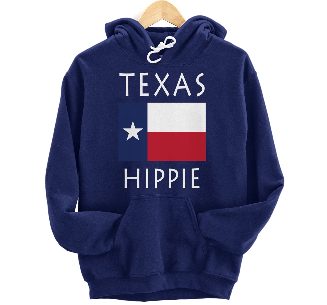 Texas Flag Hippie Pullover Hoodie