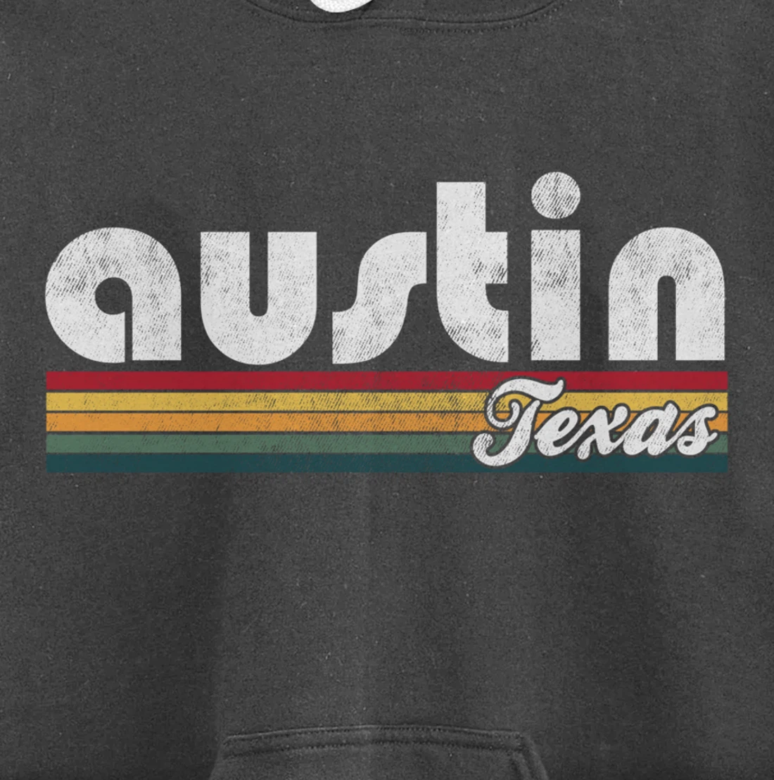 Austin Texas Vintage 70's 80's Retro Style Men Women Gift Pullover Hoodie
