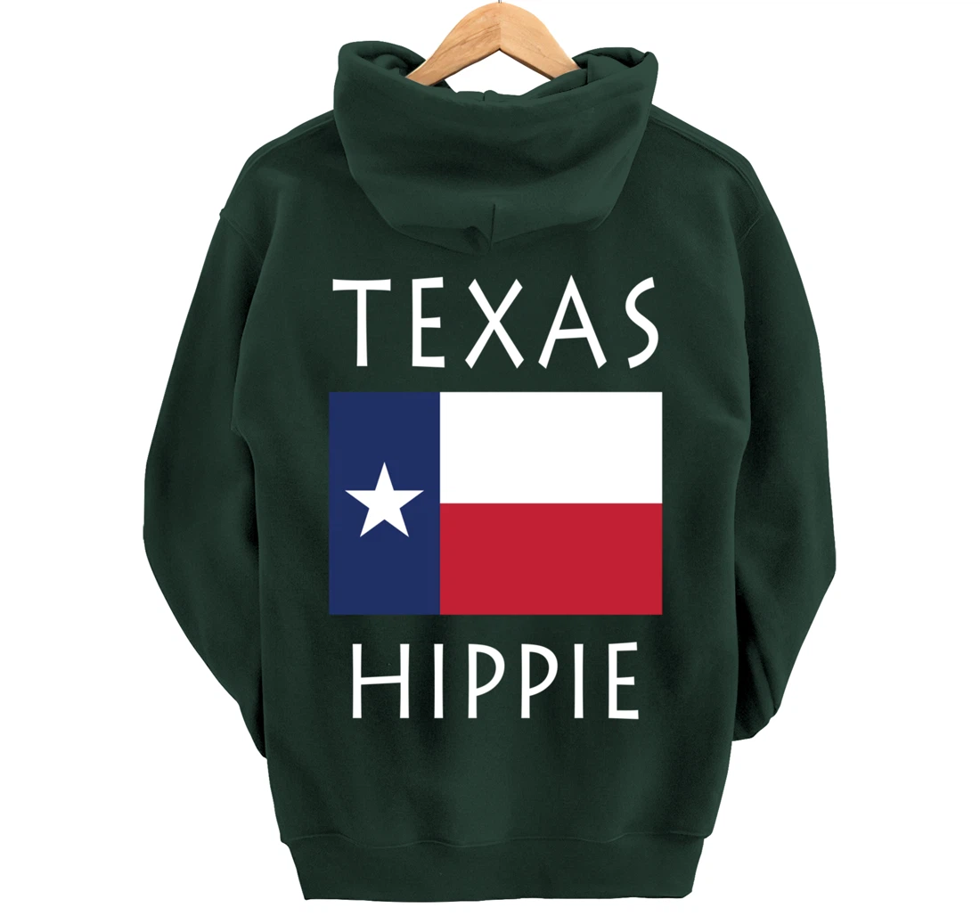 Texas Flag Hippie Pullover Hoodie