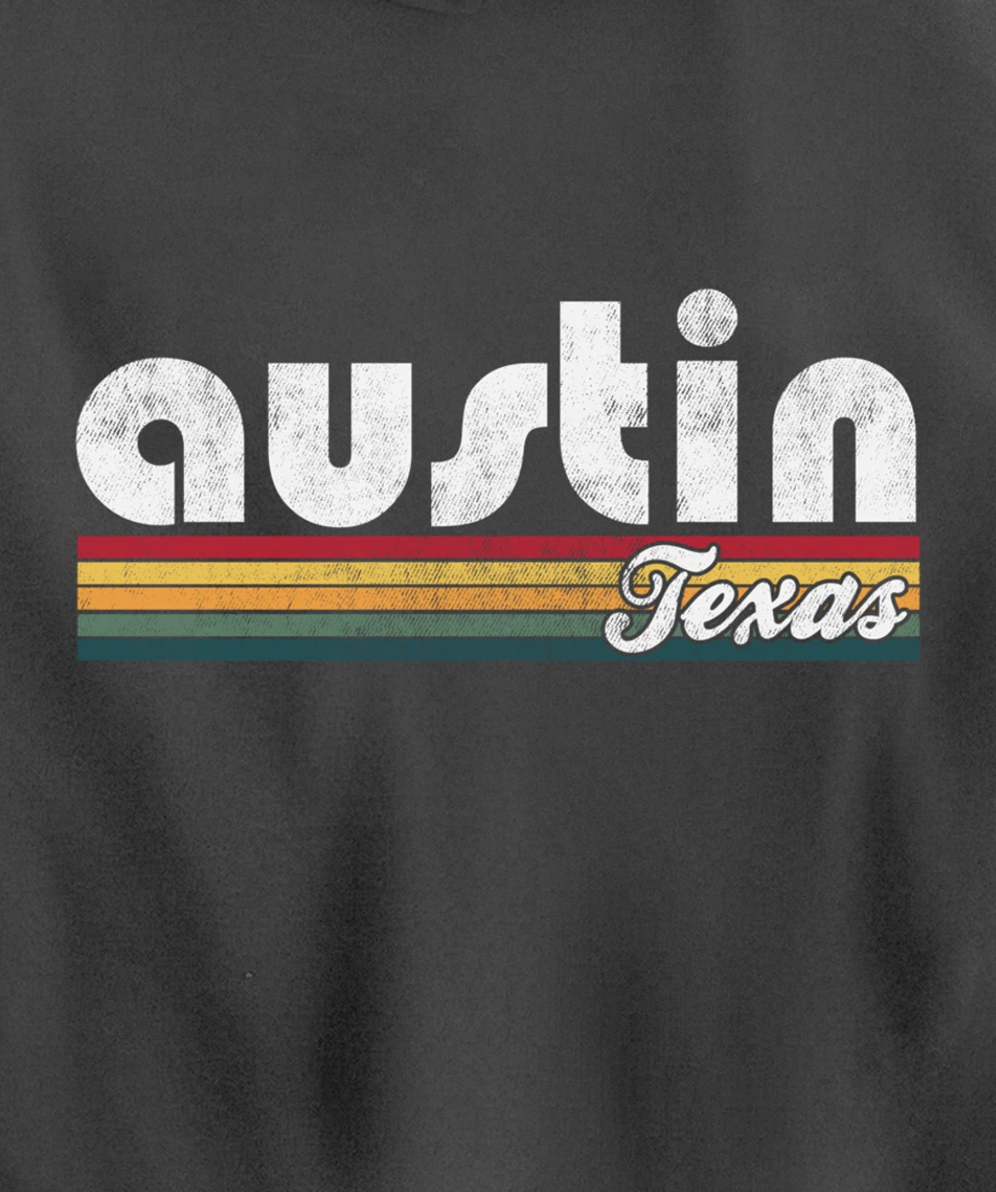 Austin Texas Vintage 70's 80's Retro Style Men Women Gift Pullover Hoodie
