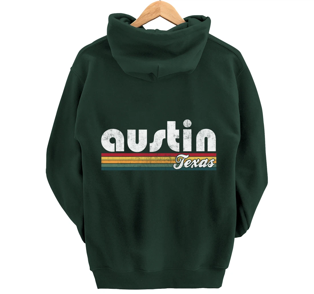 Austin Texas Vintage 70's 80's Retro Style Men Women Gift Pullover Hoodie