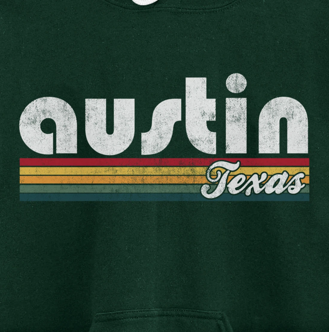 Austin Texas Vintage 70's 80's Retro Style Men Women Gift Pullover Hoodie