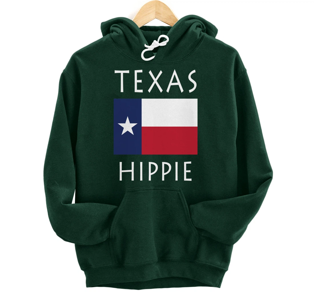 Texas Flag Hippie Pullover Hoodie
