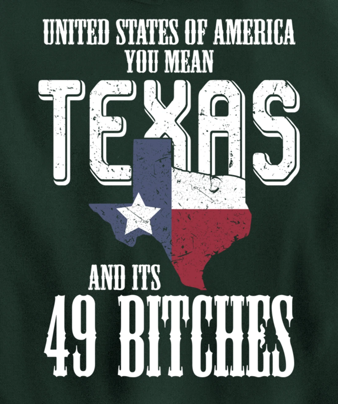 Funny USA Flag United States Of America Texas Pullover Hoodie