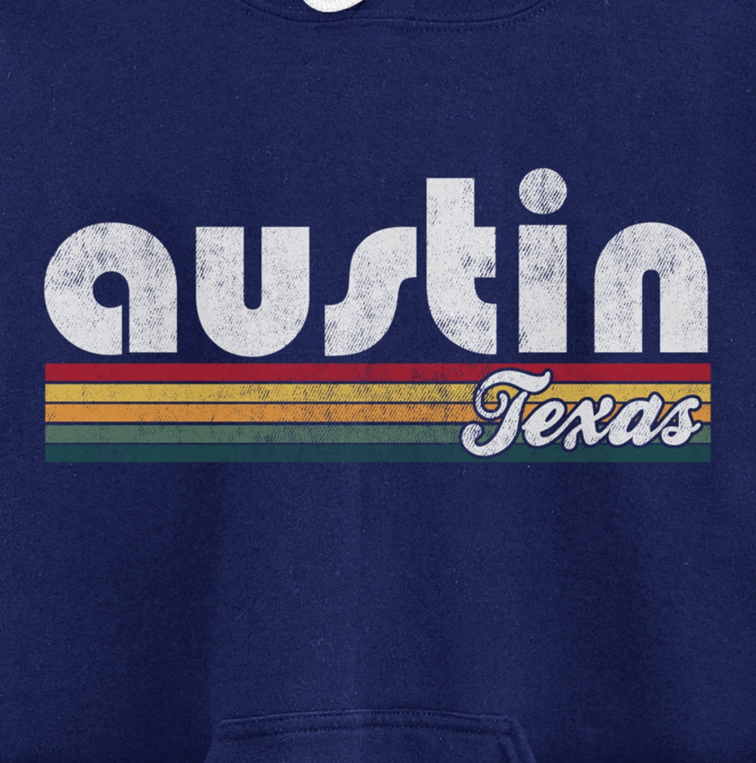Austin Texas Vintage 70's 80's Retro Style Men Women Gift Pullover Hoodie