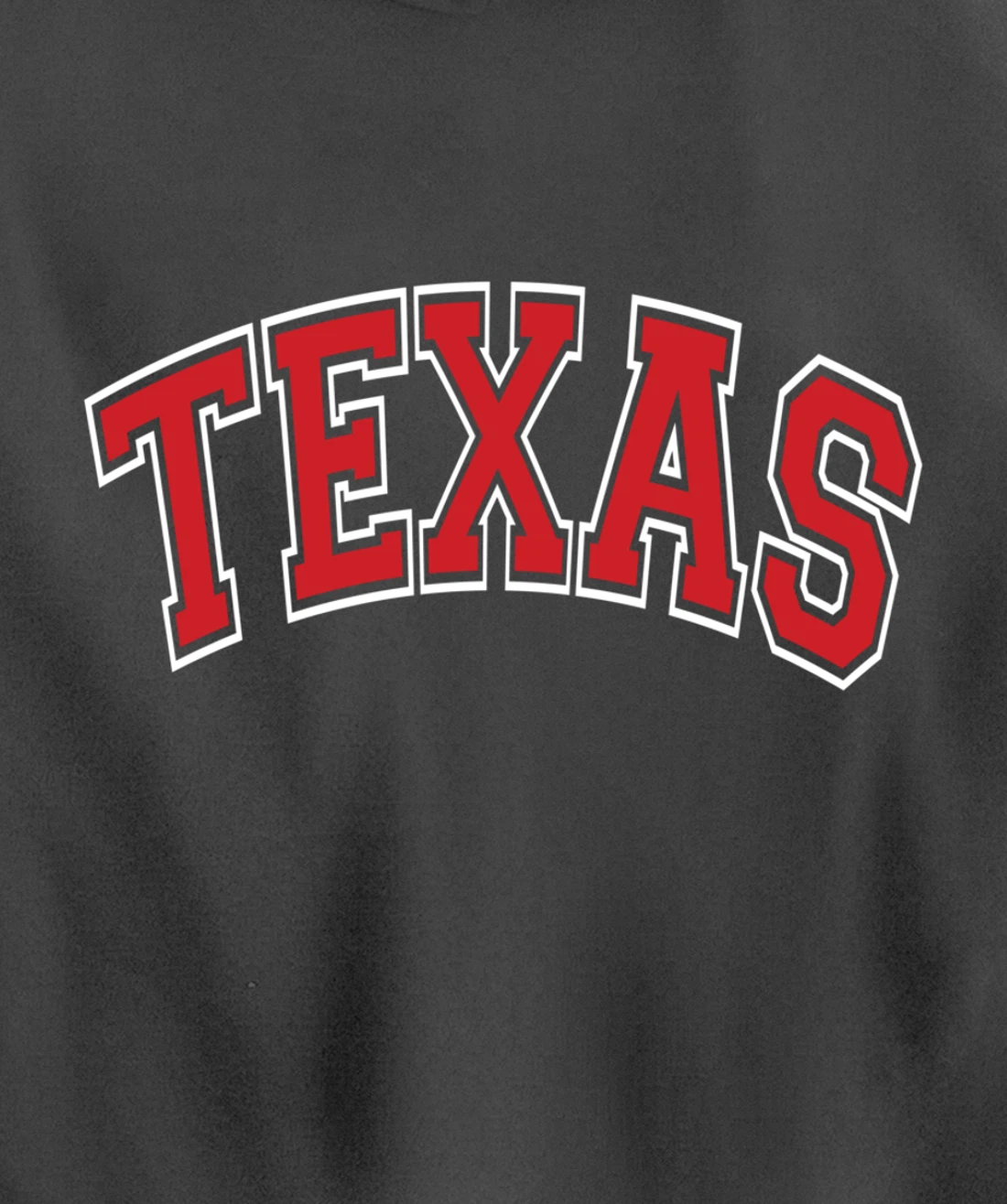 Texas Varsity Style Red Text Pullover Hoodie