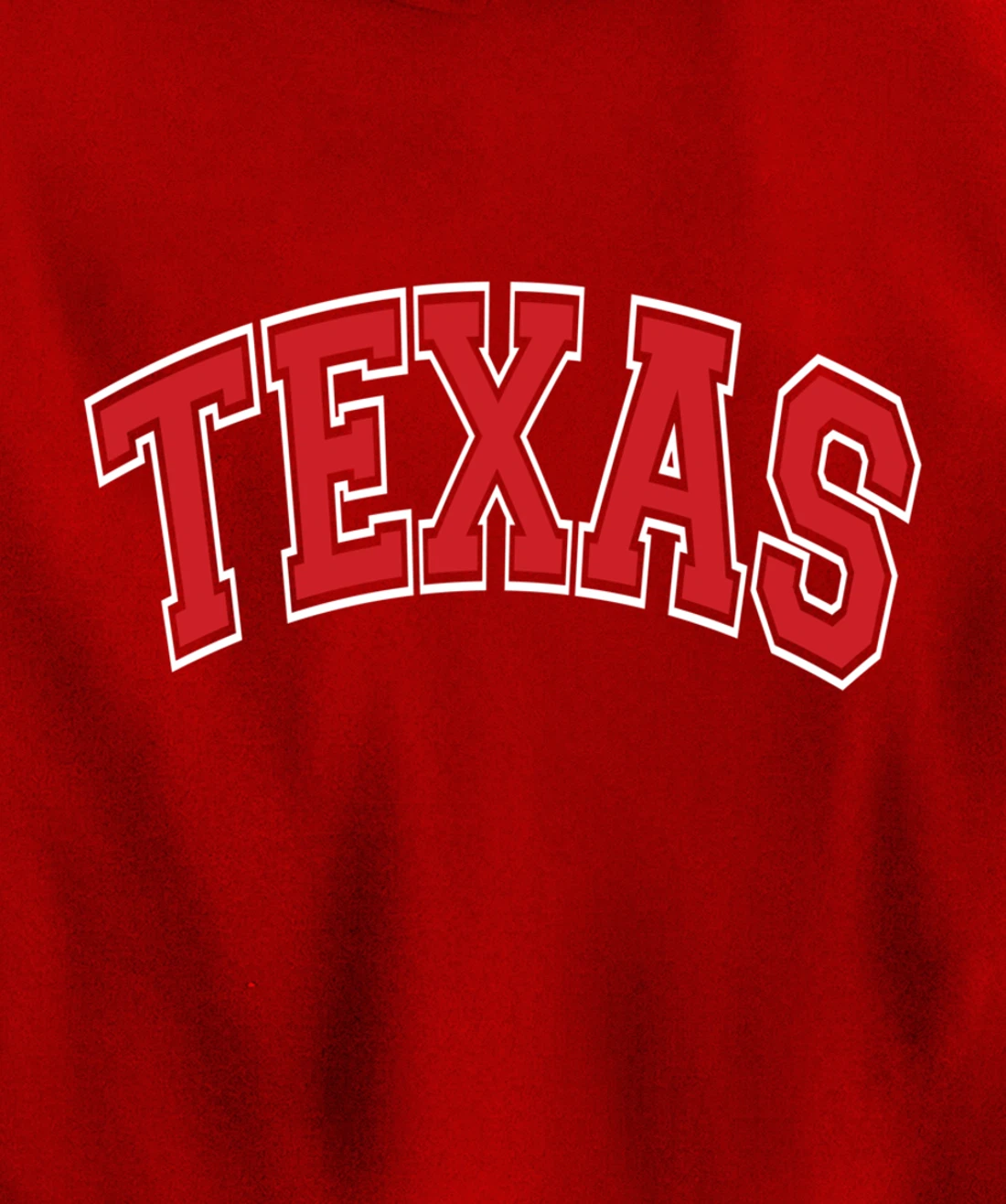 Texas Varsity Style Red Text Pullover Hoodie