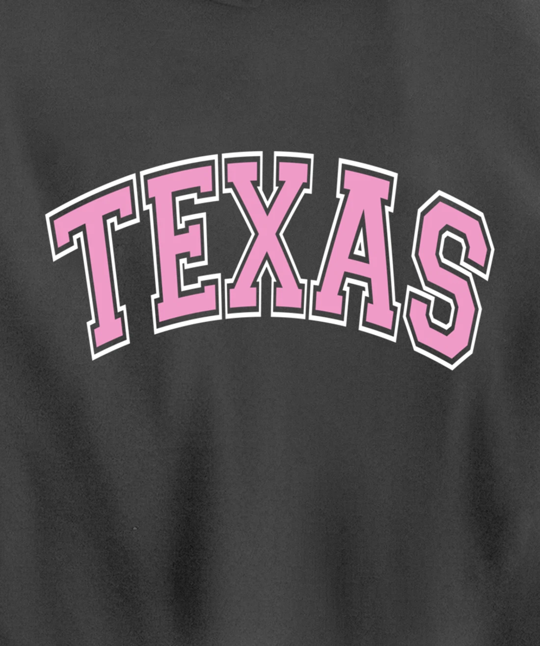 Texas Varsity Style Pink Text Pullover Hoodie