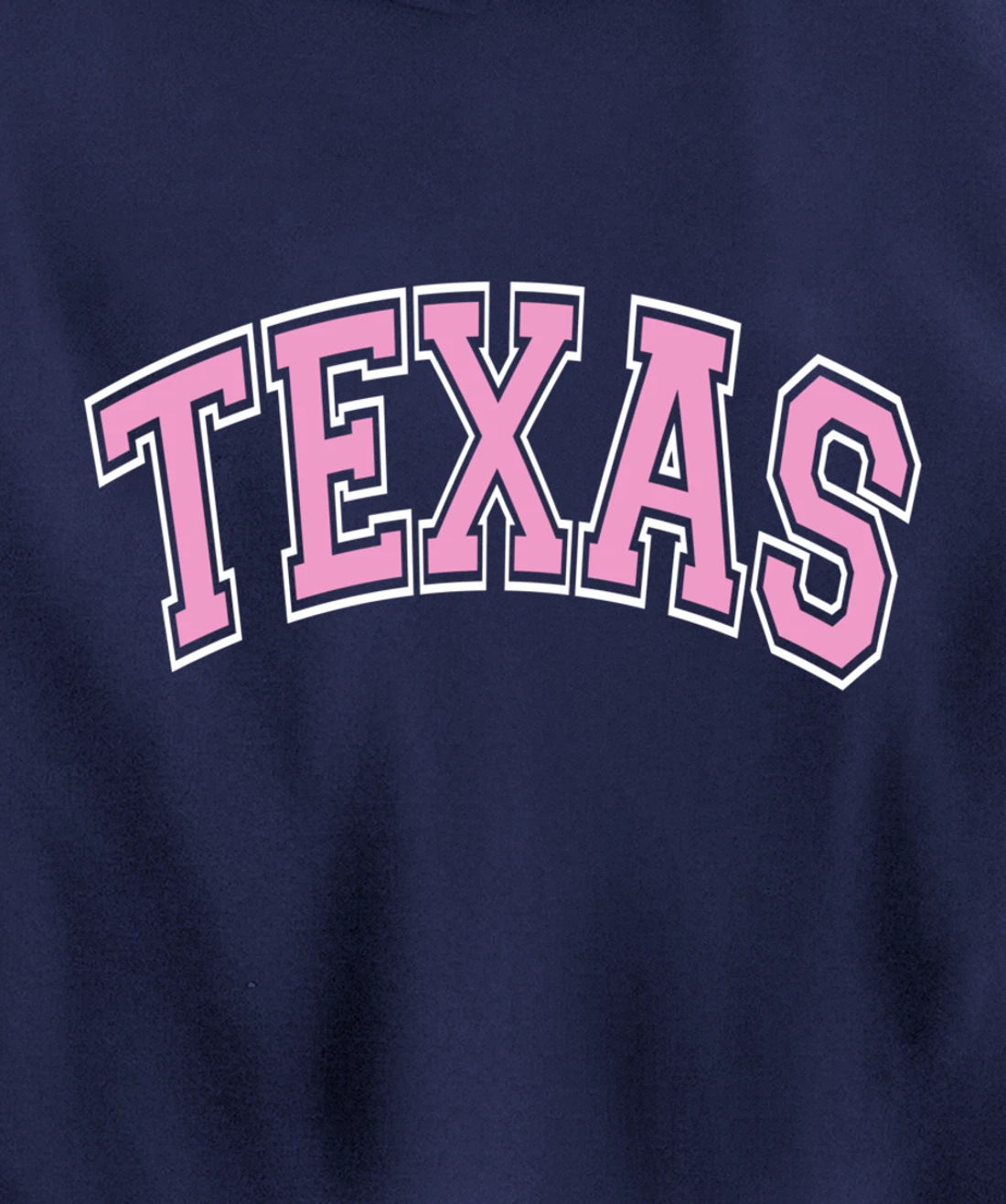 Texas Varsity Style Pink Text Pullover Hoodie