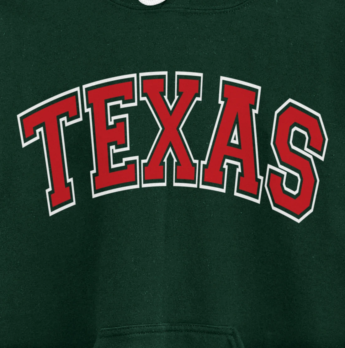 Texas Varsity Style Red Text Pullover Hoodie