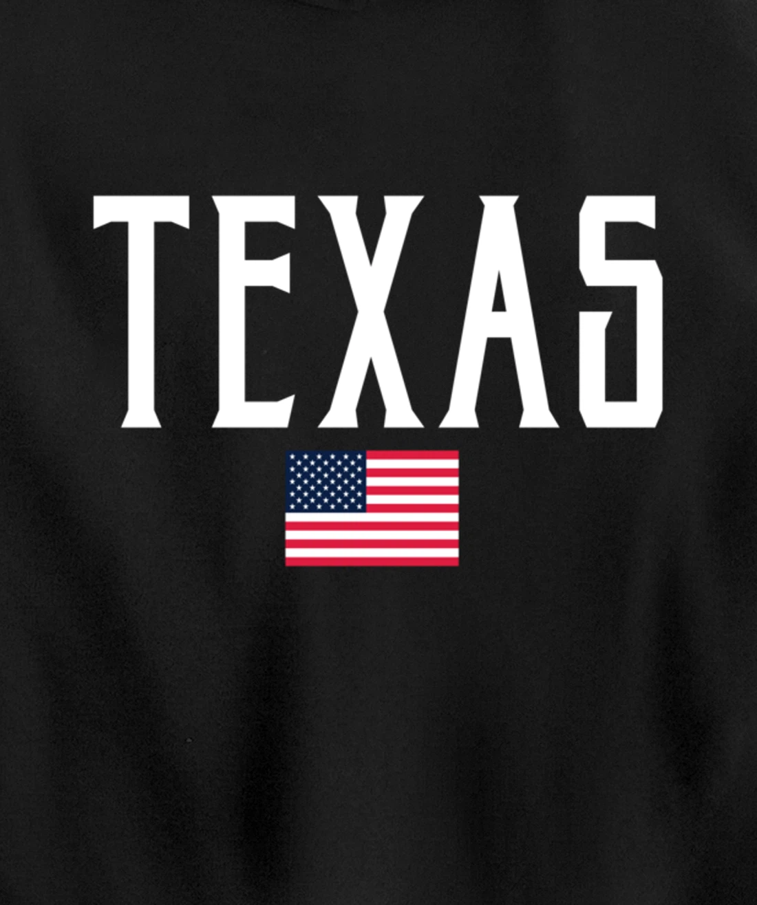 Texas American Flag Vintage White Text Pullover Hoodie