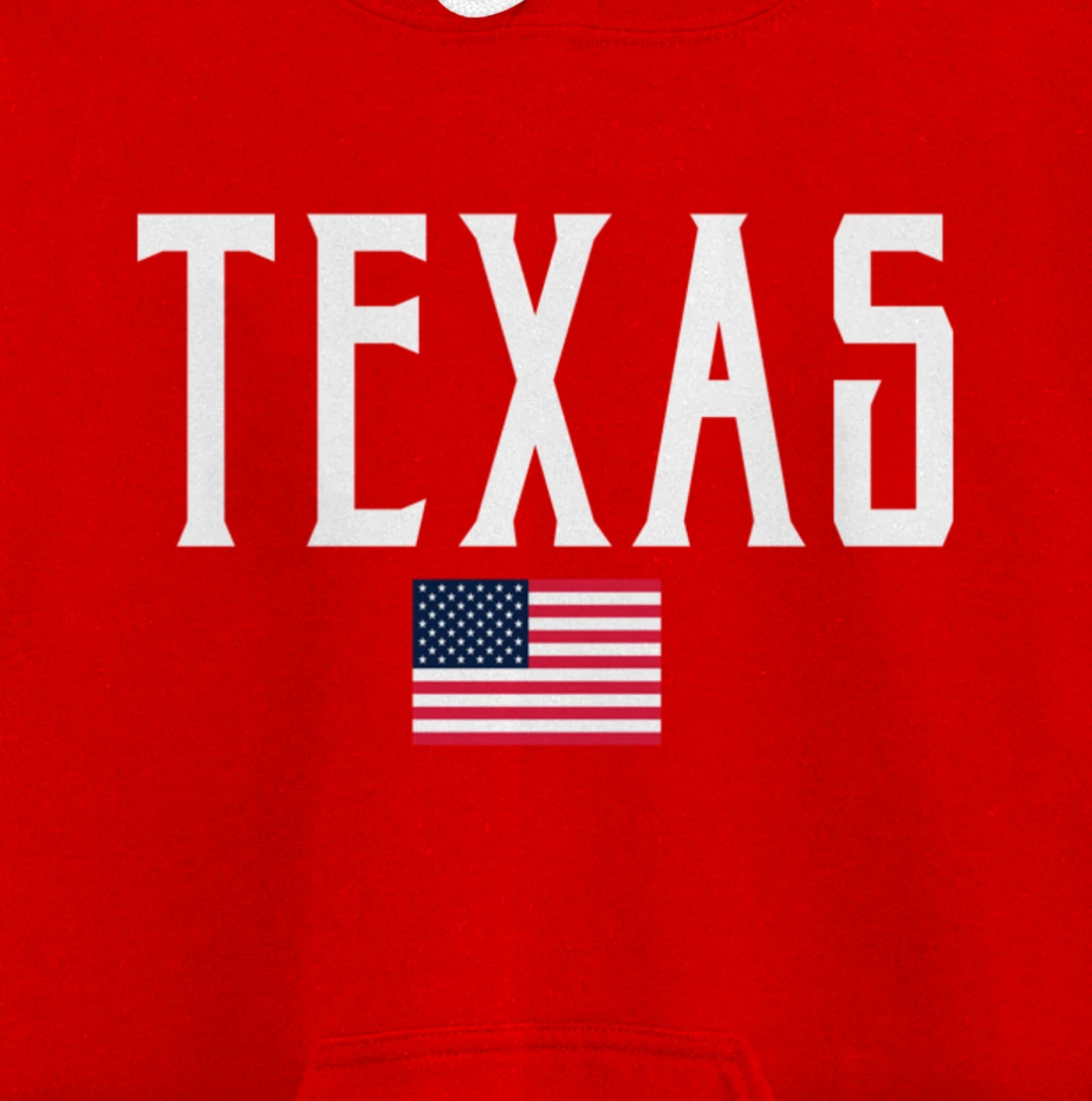 Texas American Flag Vintage White Text Pullover Hoodie