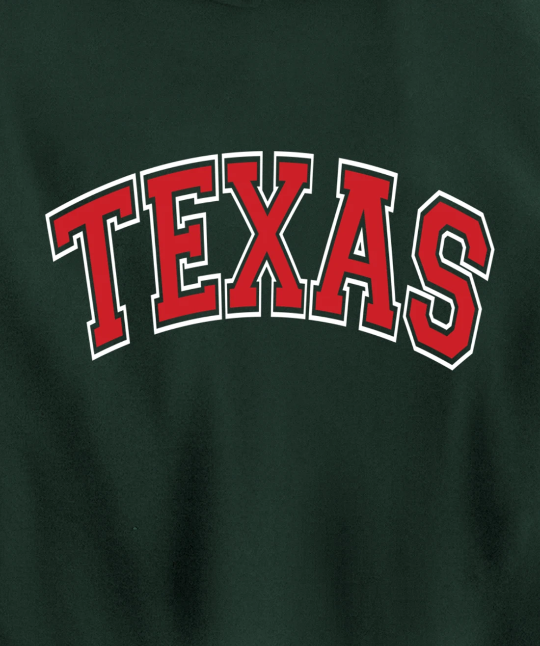 Texas Varsity Style Red Text Pullover Hoodie