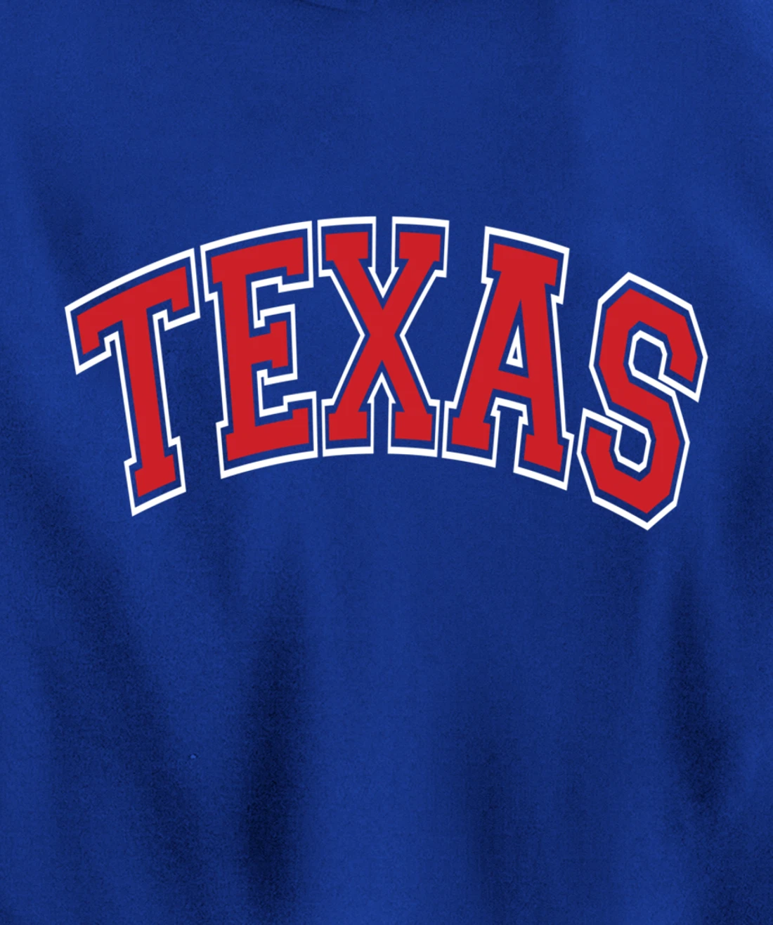 Texas Varsity Style Red Text Pullover Hoodie