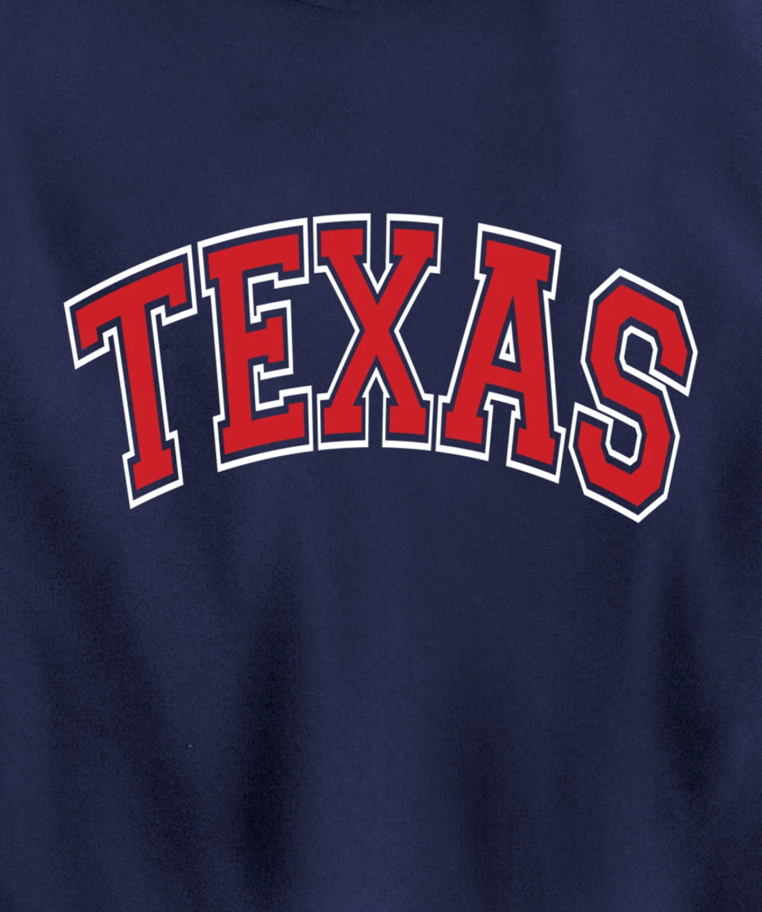 Texas Varsity Style Red Text Pullover Hoodie