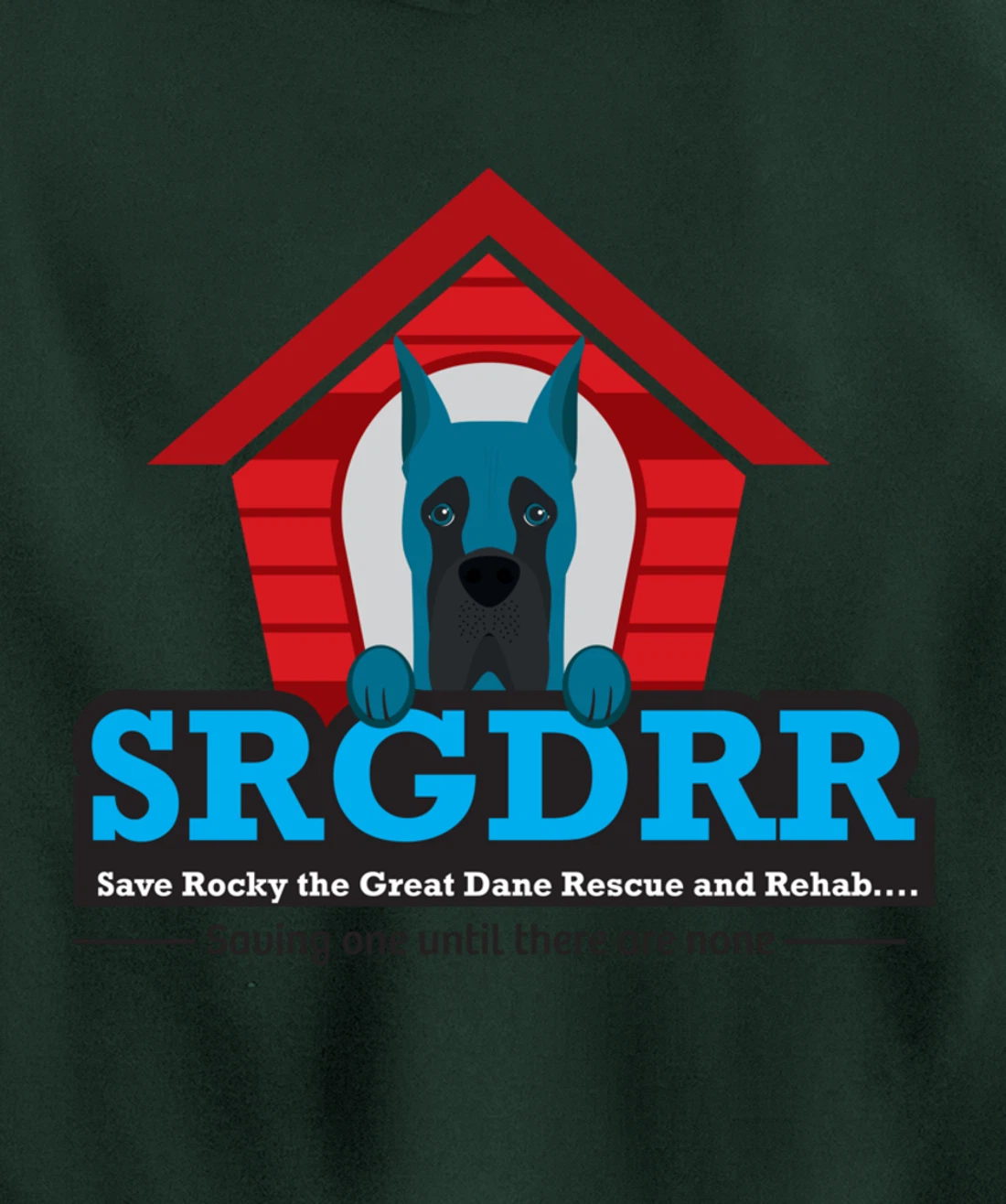 SRGDRR (Texas) Great Dane Rescue Apparel - Logo Pullover Hoodie