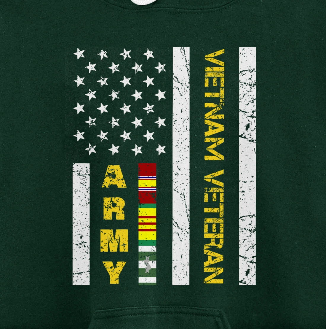 US Army Vietnam Veteran USA Flag, Vietnam War Vet Gifts Pullover Hoodie