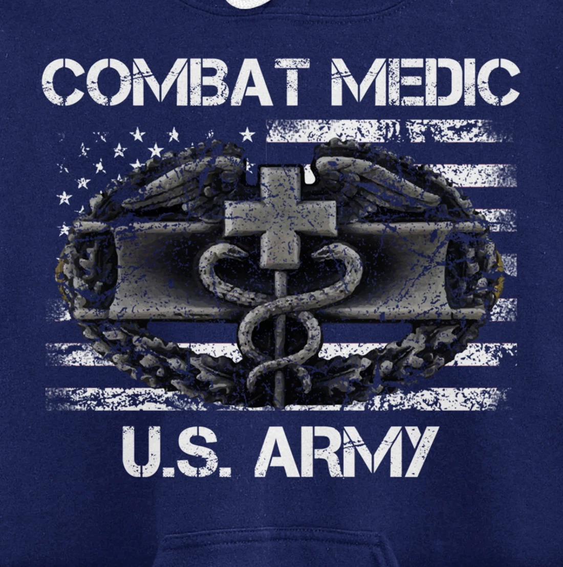 Vintage Army Combat Medic Veteran Gift for US Army Veteran Pullover Hoodie