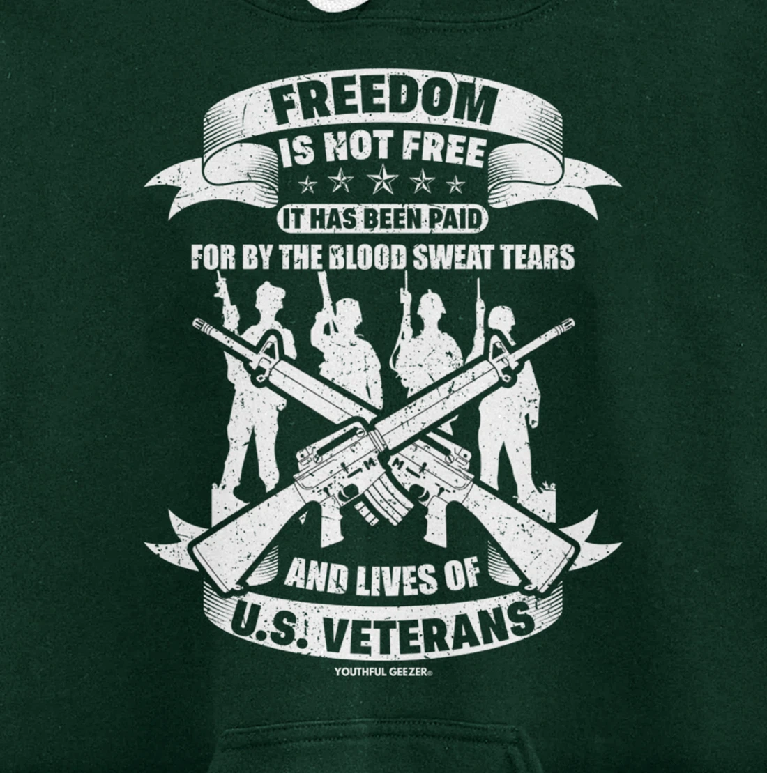 Freedom Is Not Free Veterans Pullover Hoodie