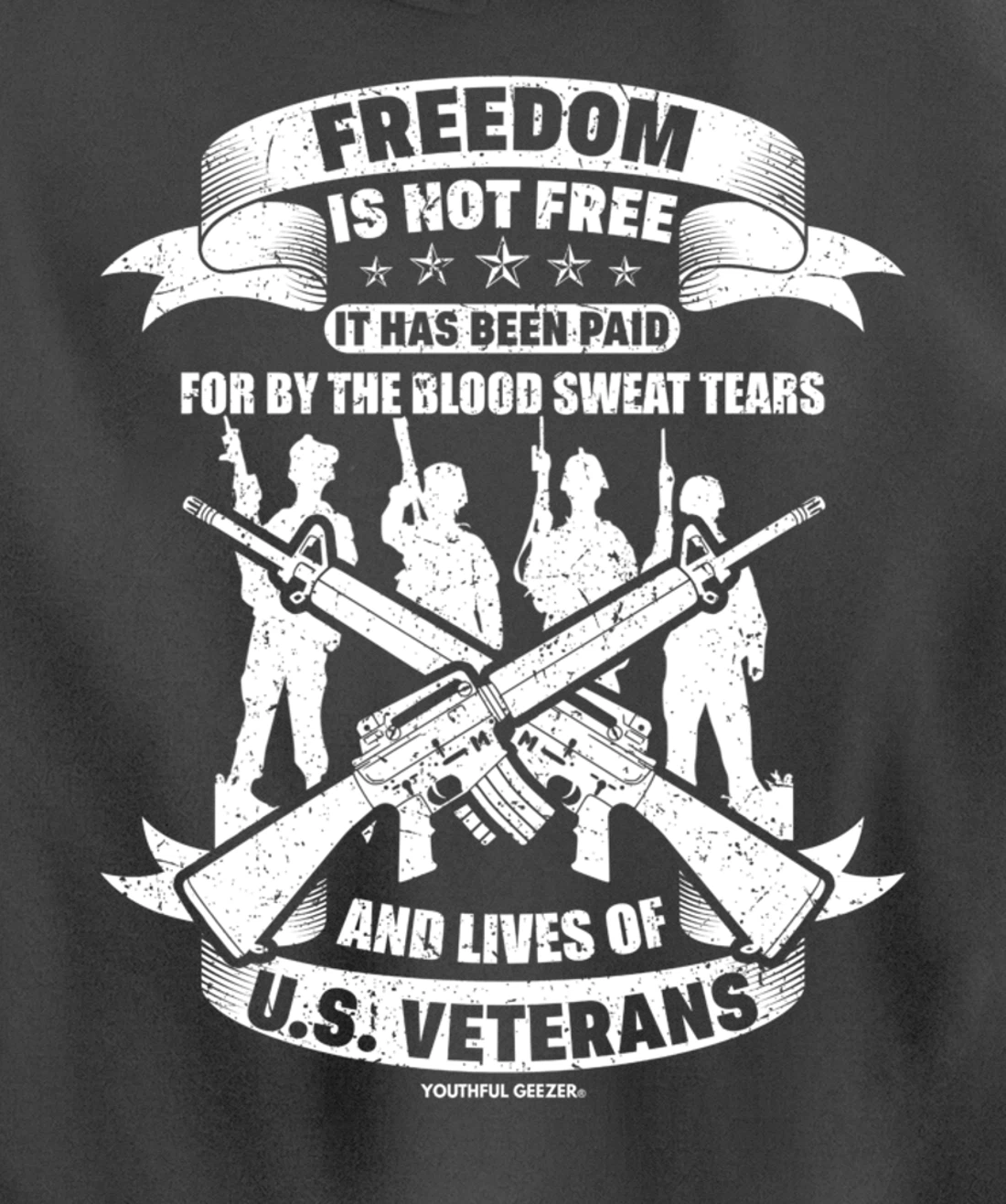 Freedom Is Not Free Veterans Pullover Hoodie