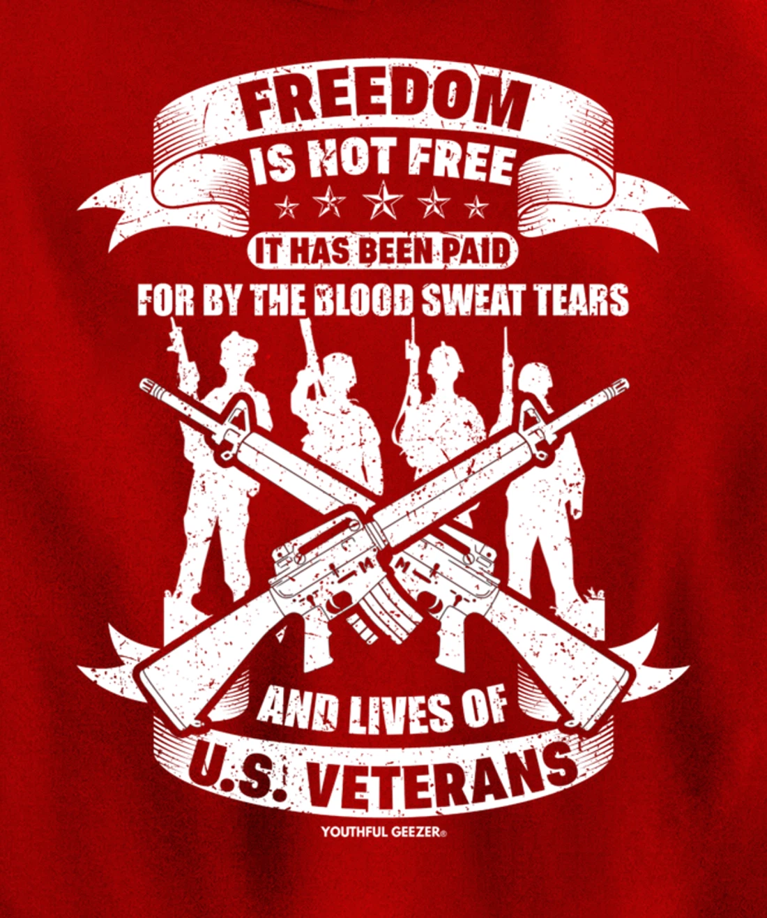 Freedom Is Not Free Veterans Pullover Hoodie