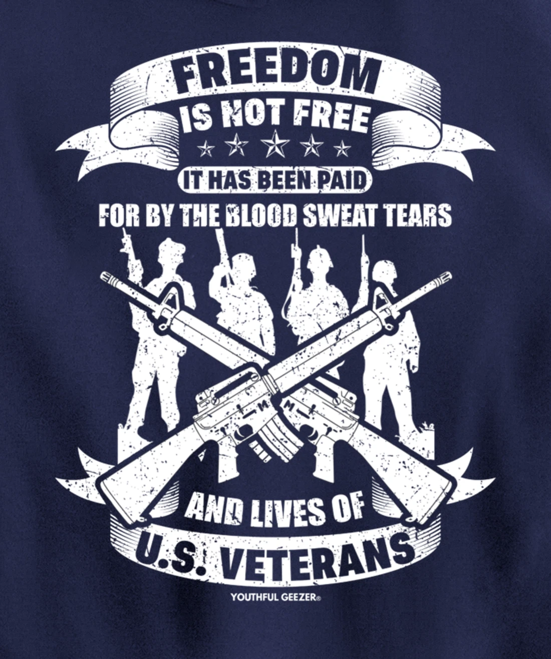 Freedom Is Not Free Veterans Pullover Hoodie