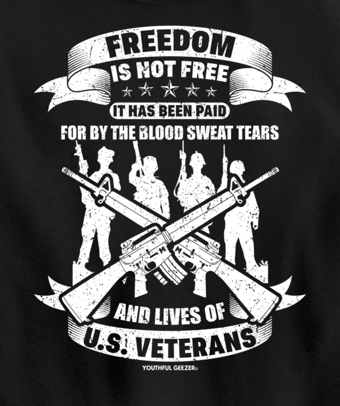 Freedom Is Not Free Veterans Pullover Hoodie