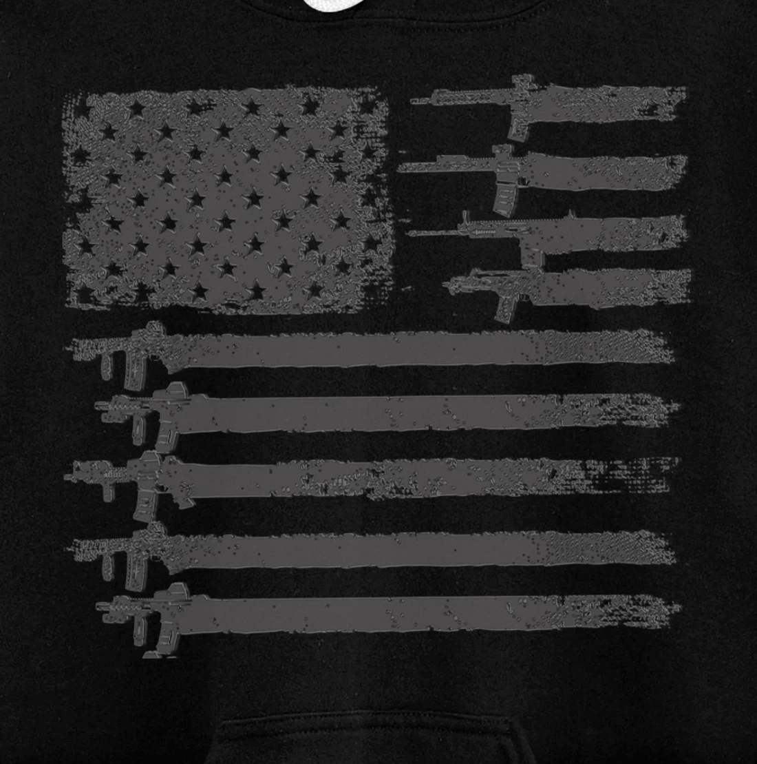 Guns Flag Distressed Gift Hoodies Veterans Hunters Pullover Hoodie