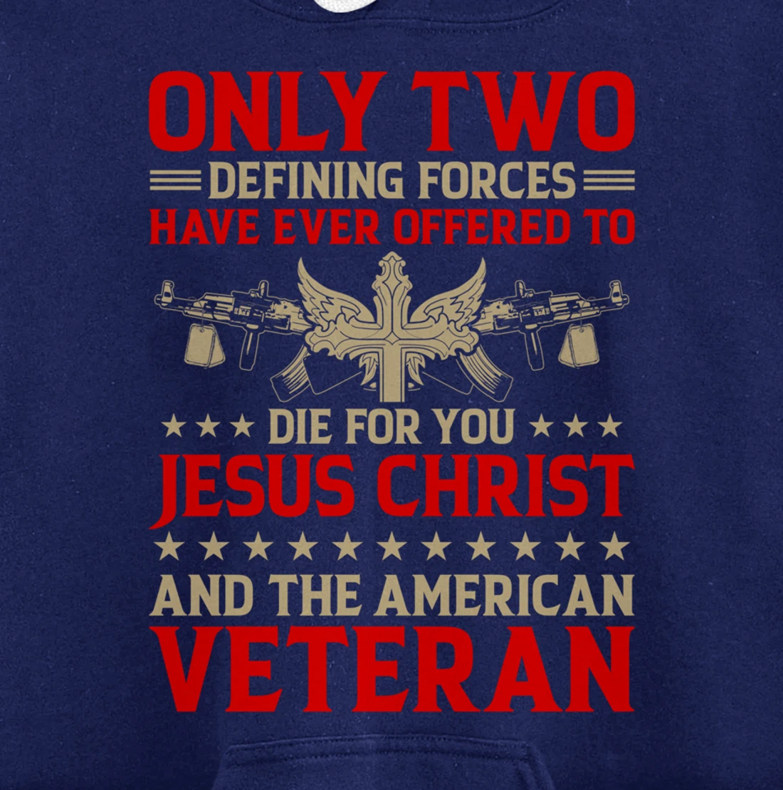 Jesus And The Veteran - Proud Veteran Outfit Pullover Hoodie