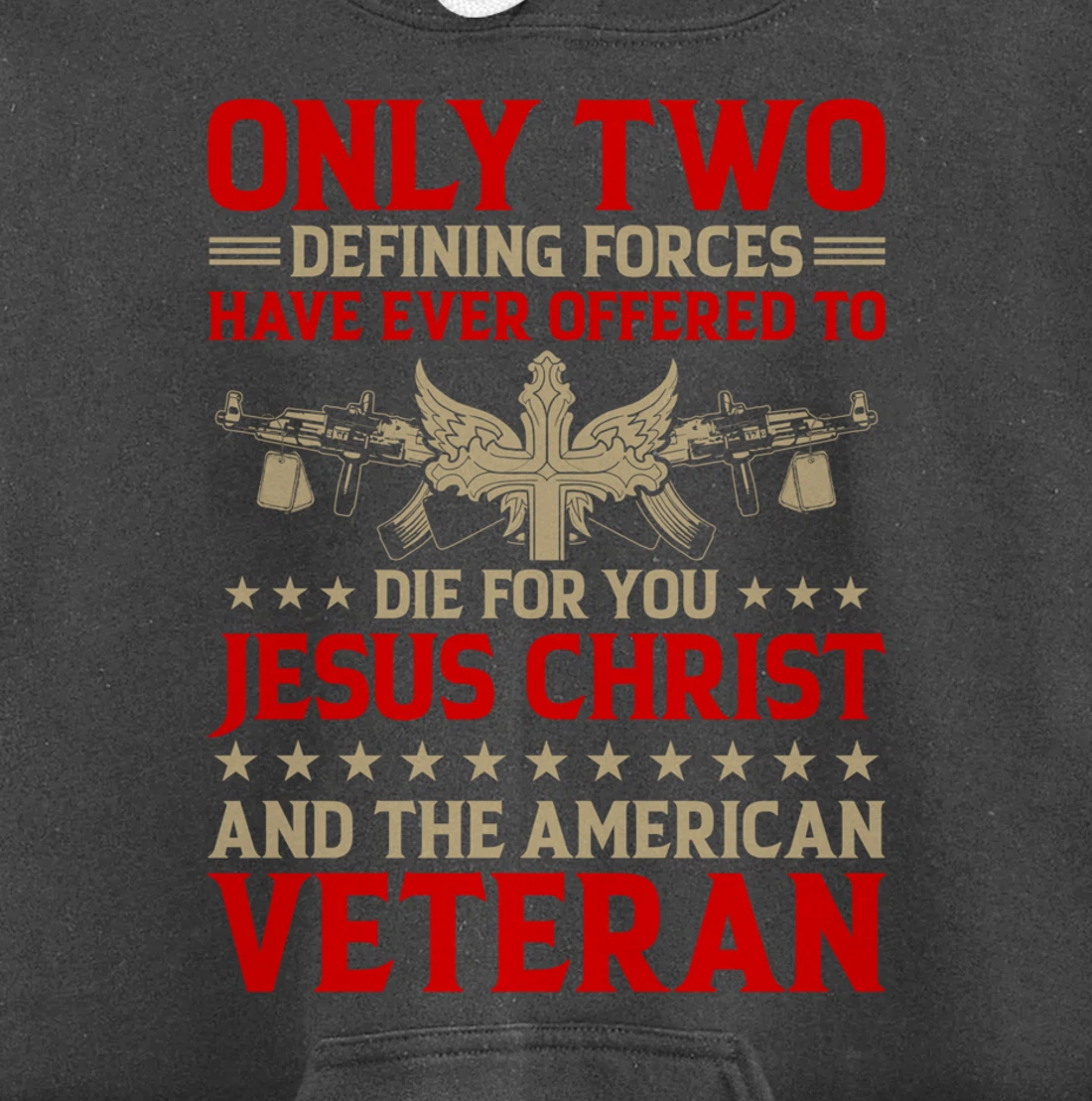 Jesus And The Veteran - Proud Veteran Outfit Pullover Hoodie