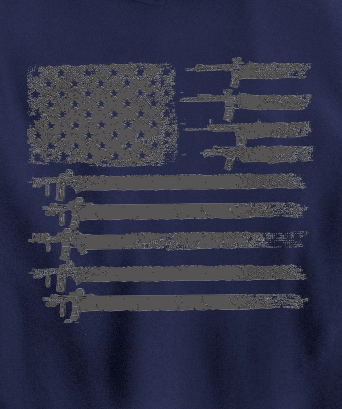 Guns Flag Distressed Gift Hoodies Veterans Hunters Pullover Hoodie