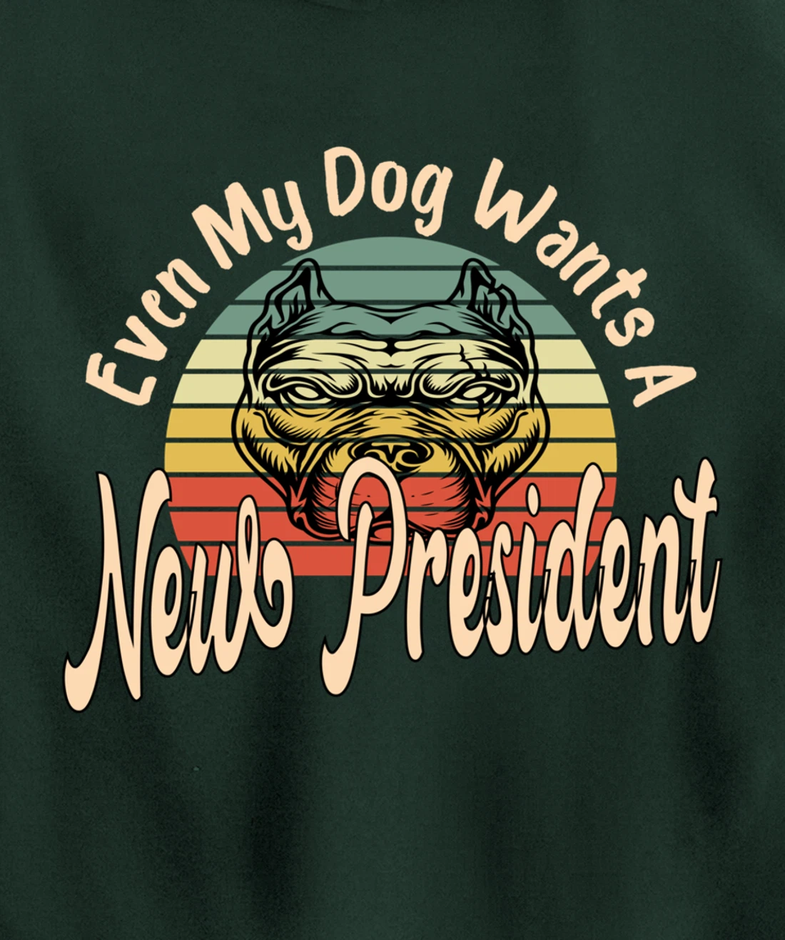 Even My Dog Wants A New President Trump Funny Anti Biden Pullover Hoodie