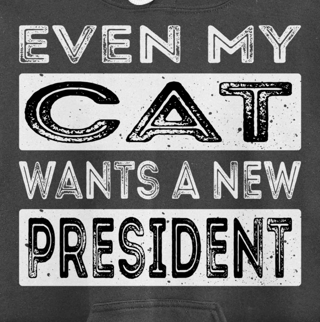 Even My Cat Wants A New President Trump Funny Anti Biden Pullover Hoodie