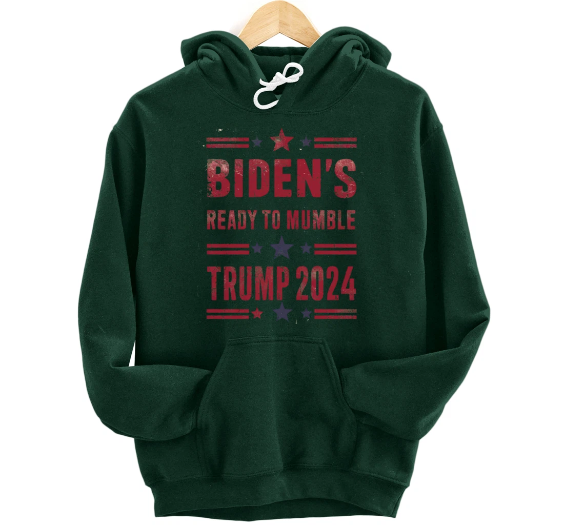 Trump Vs Biden 2024 Presidential Elections Funny Debate Pullover Hoodie
