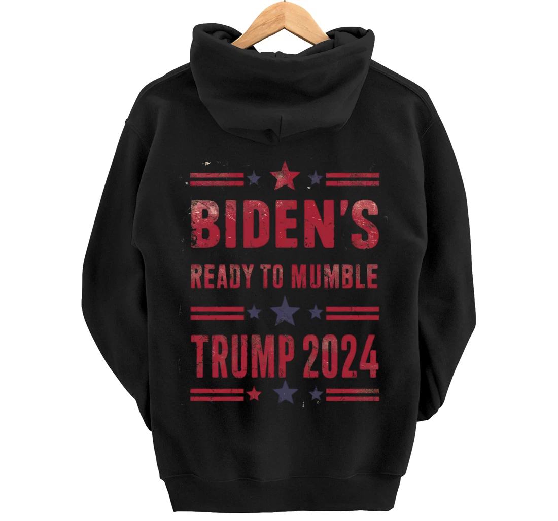 Trump Vs Biden 2024 Presidential Elections Funny Debate Pullover Hoodie