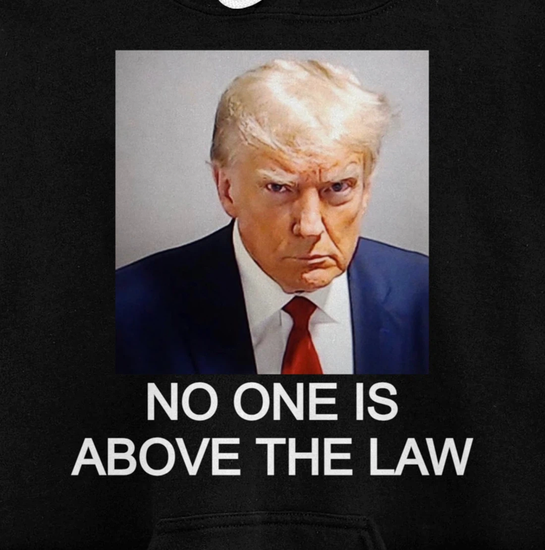 Trump Mugshot No One Is Above The Law Pullover Hoodie