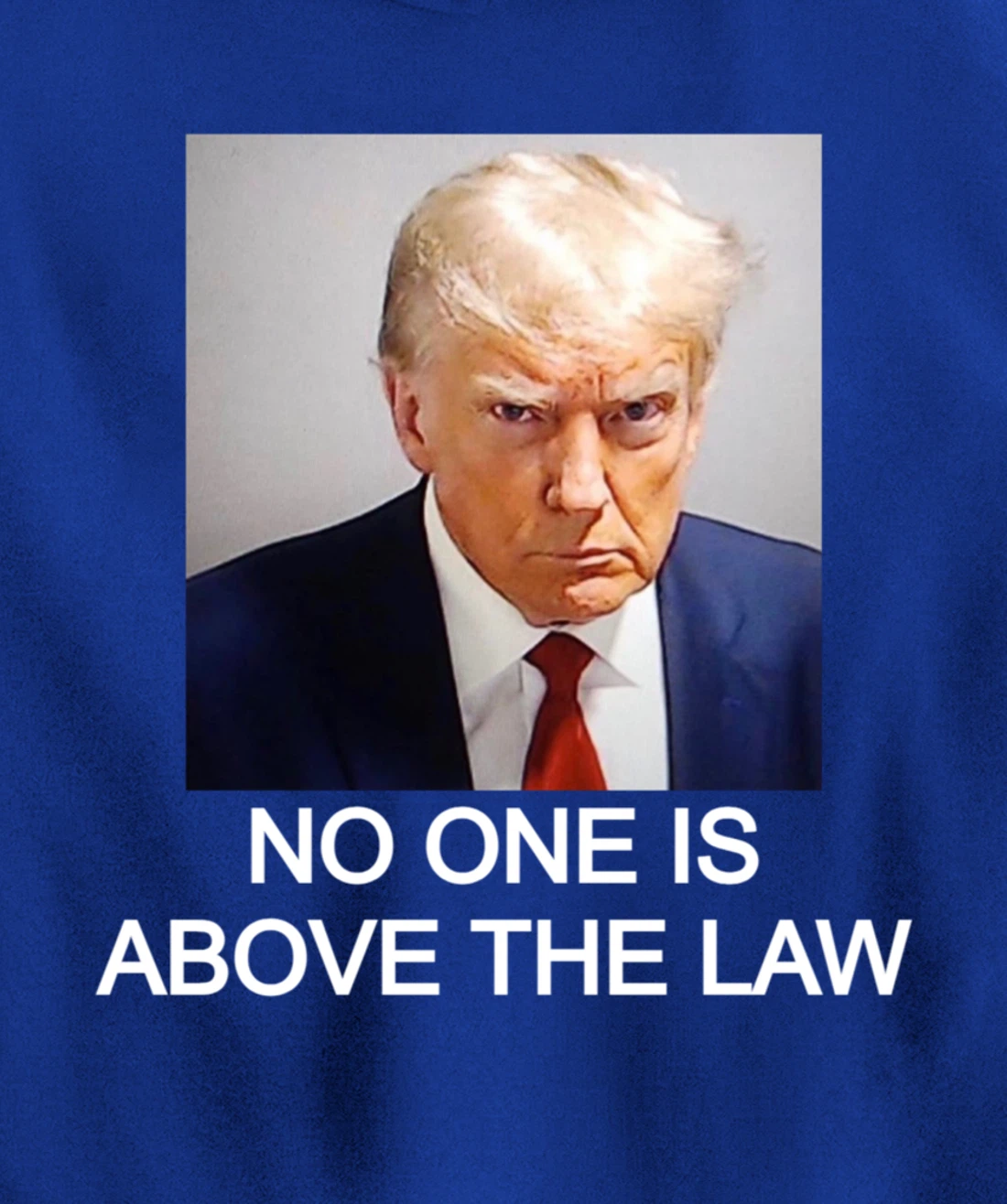 Trump Mugshot No One Is Above The Law Pullover Hoodie
