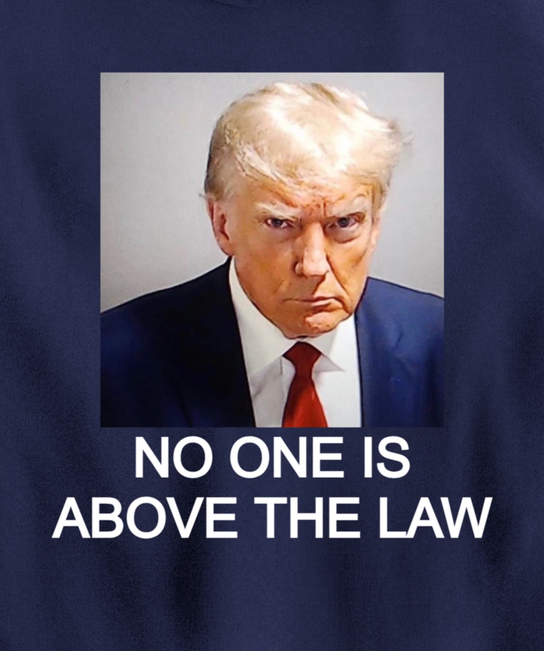Trump Mugshot No One Is Above The Law Pullover Hoodie