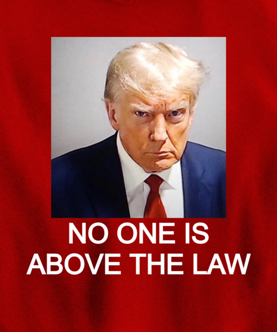 Trump Mugshot No One Is Above The Law Pullover Hoodie