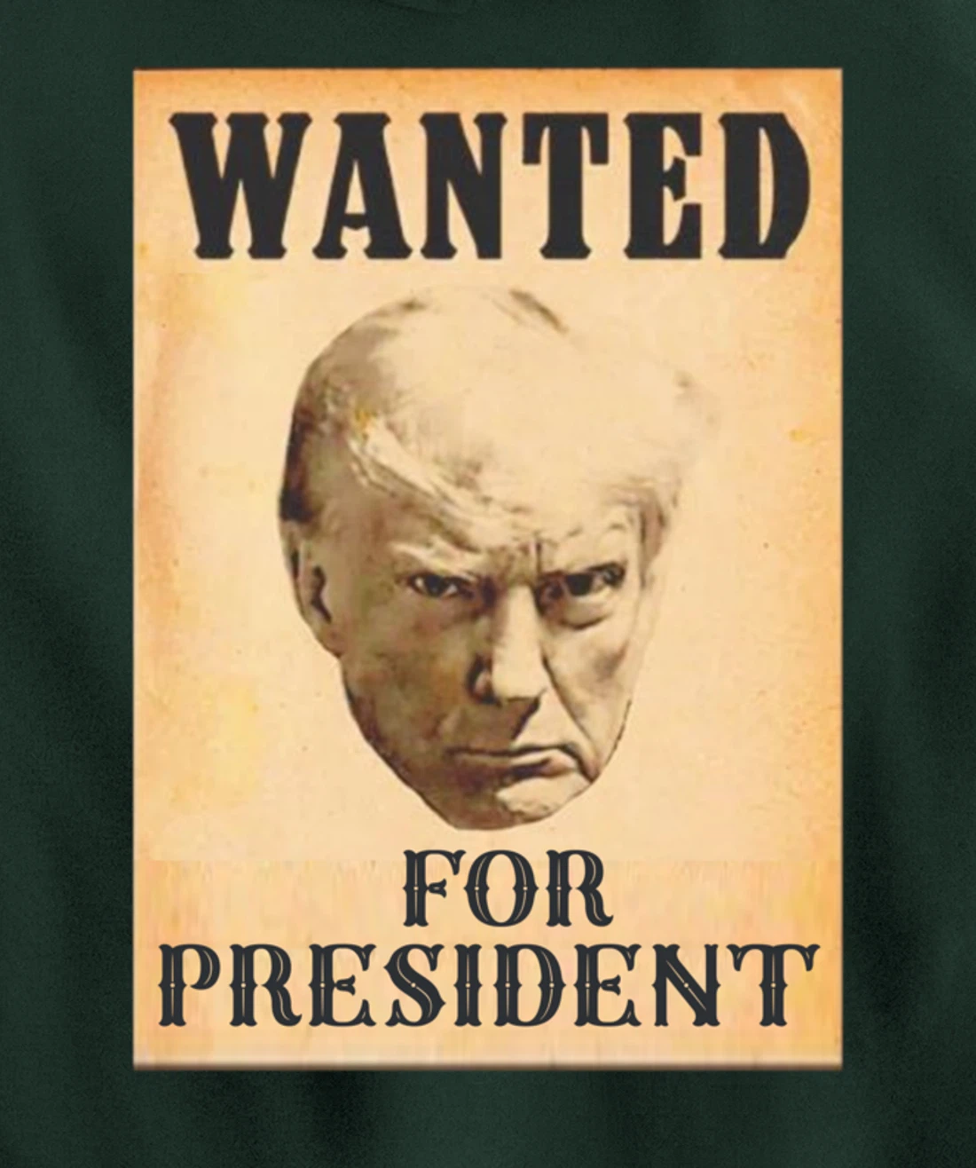 Wanted Donald Trump For President 2024 Pullover Hoodie