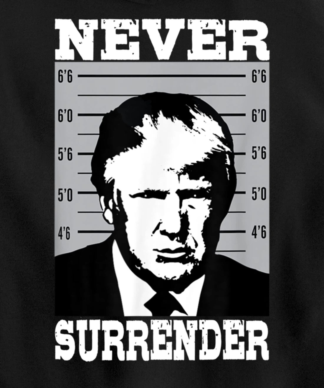 Donald Trump Never Surrender Trump Pro Trump mugshot Pullover Hoodie