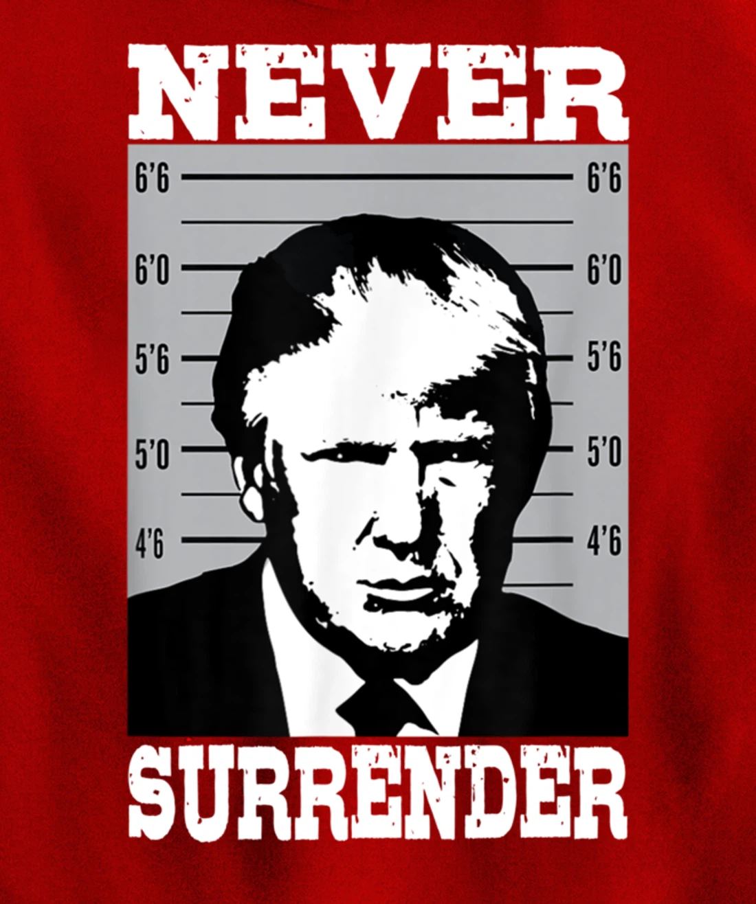 Donald Trump Never Surrender Trump Pro Trump mugshot Pullover Hoodie
